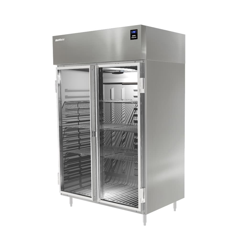 Delfield 6051XL-G 51" Two Section Reach-In Refrigerator, (2) Left/Right Hinge Glass Doors, 115v