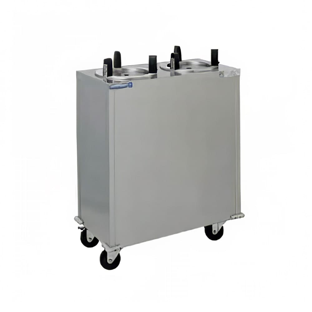 Delfield CAB2-1013ET 32 1/4" Heated Mobile Dish Dispenser w/ (2) Columns - Stainless, 120v