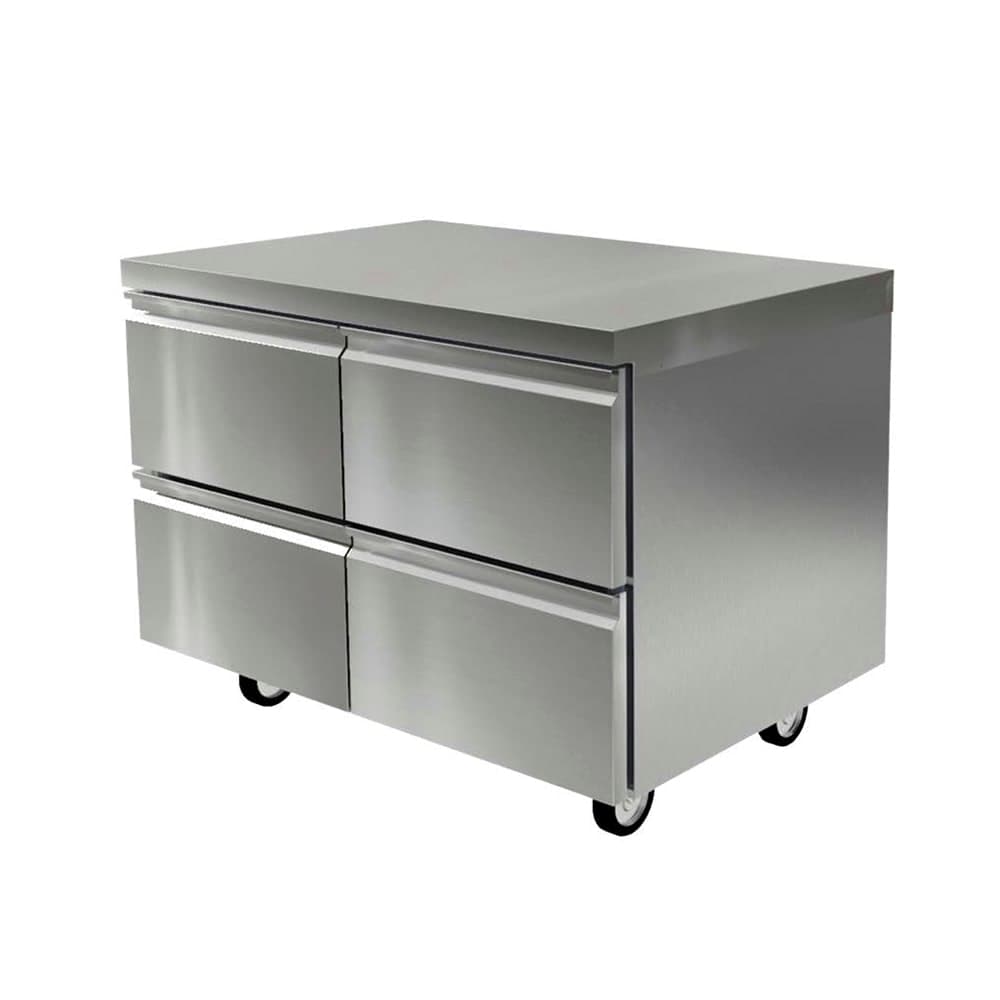 Delfield D4448NP 48"W Undercounter Refrigerator w/ (2) Sections & (4) Drawers, 115v