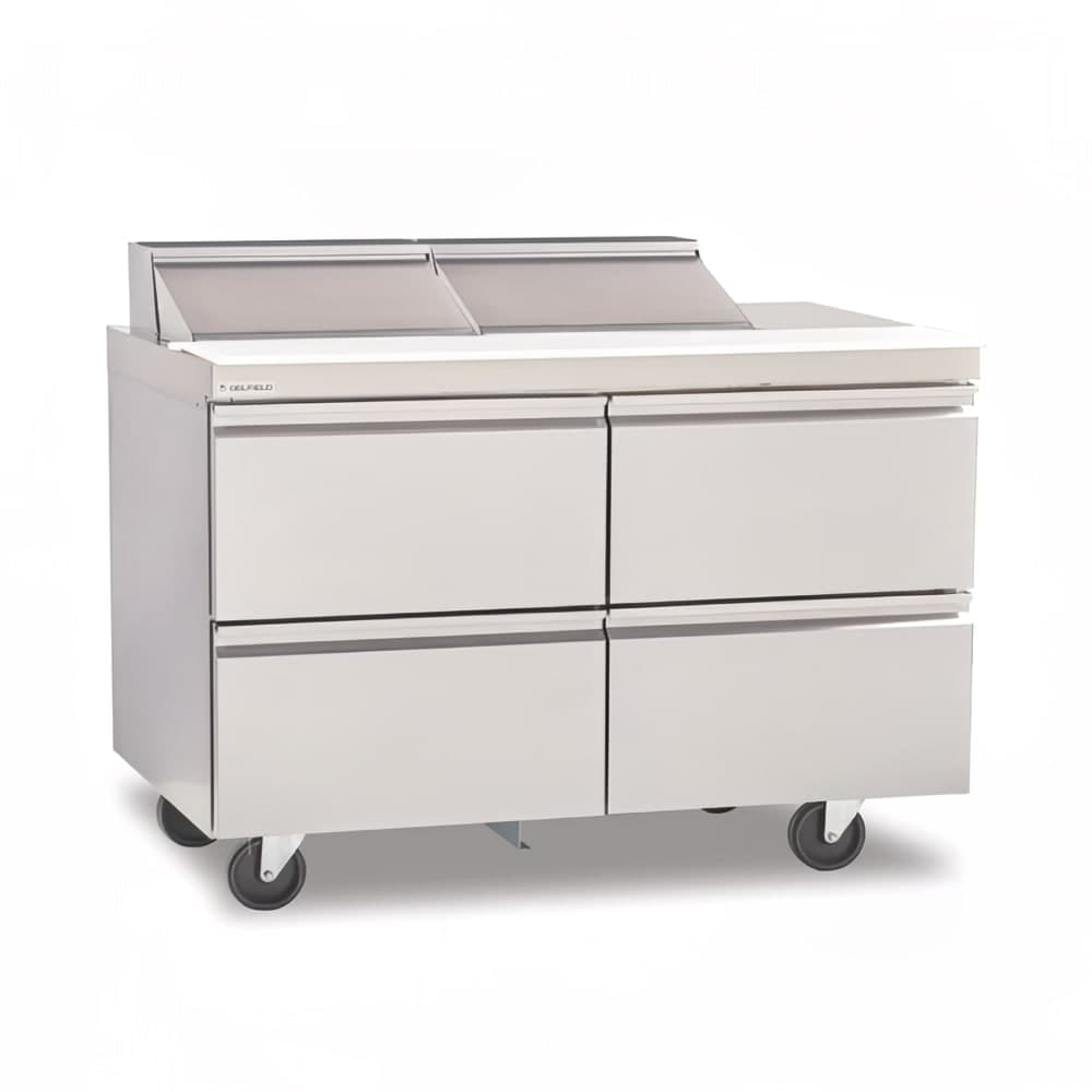 Delfield D4448NP-12 48" Sandwich/Salad Prep Table w/ Refrigerated Base, 115v