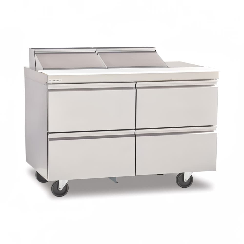 Delfield D4448NP-6 48" Sandwich/Salad Prep Table w/ Refrigerated Base, 115v