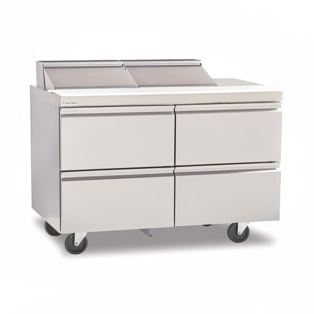 Delfield D4448NP-8 48" Sandwich/Salad Prep Table w/ Refrigerated Base, 115v