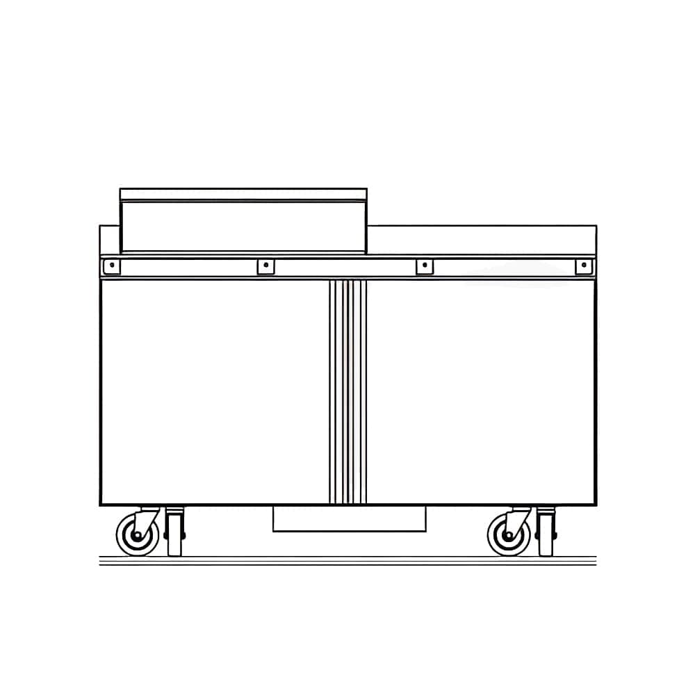 Delfield ST4460NP-12M 60" Mega Top Sandwich/Salad Prep Table w/ Refrigerated Base, 115v