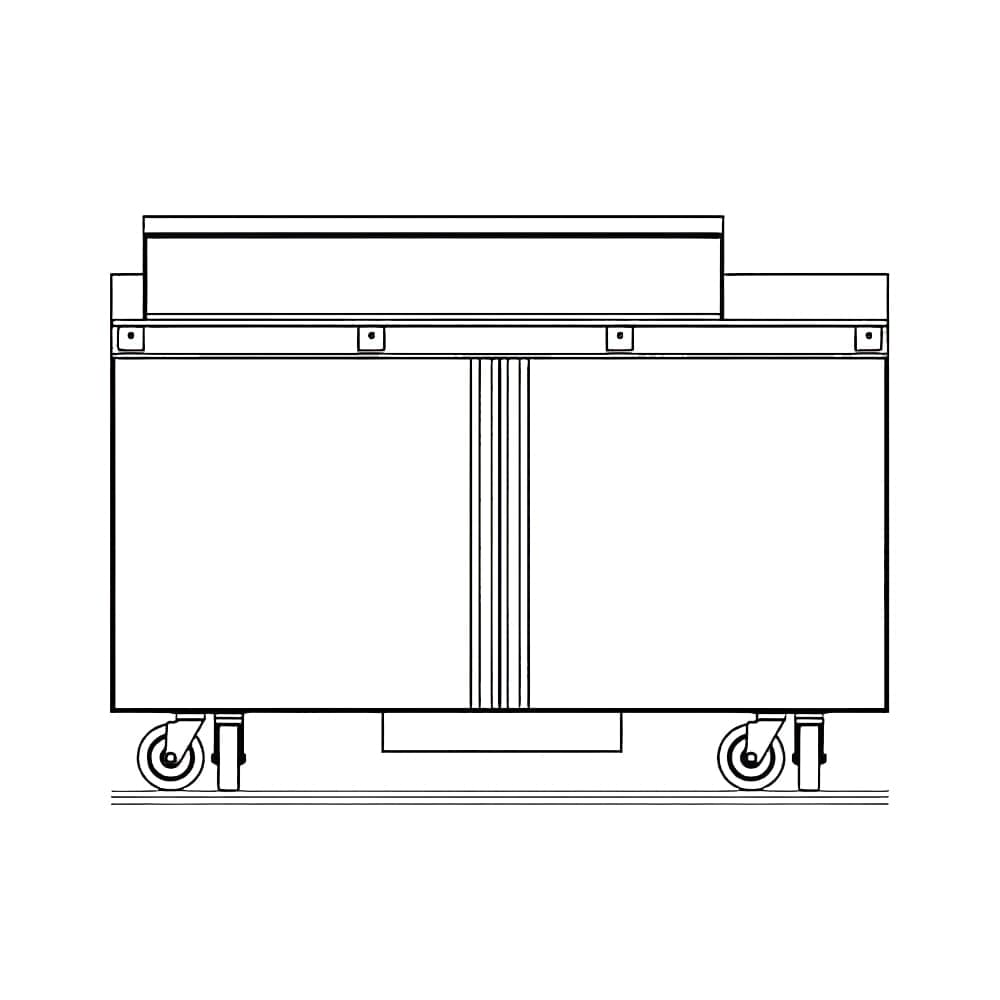 Delfield ST4460NP-18M 60" Mega Top Sandwich/Salad Prep Table w/ Refrigerated Base, 115v