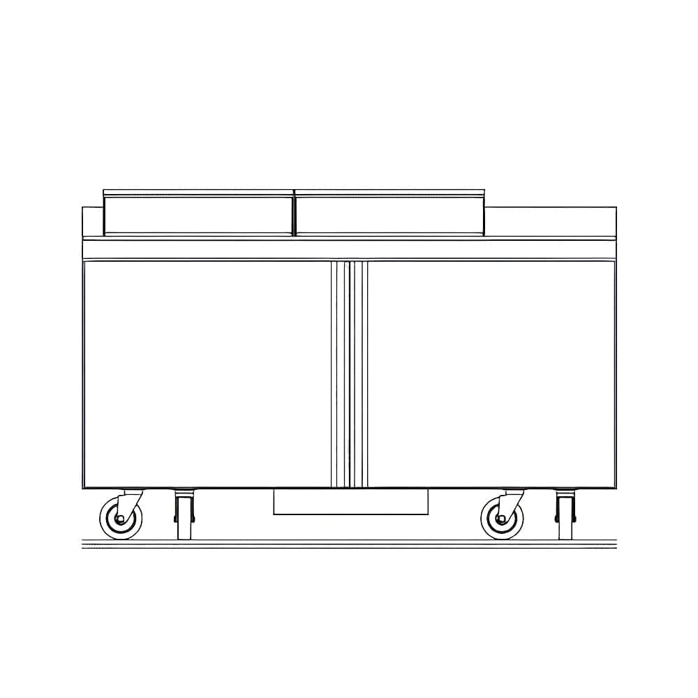 Delfield ST4464NP-12 64" Sandwich/Salad Prep Table w/ Refrigerated Base, 115v
