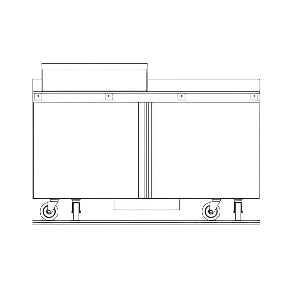 Delfield ST4464NP-12M 64" Mega Top Sandwich/Salad Prep Table w/ Refrigerated Base, 115v