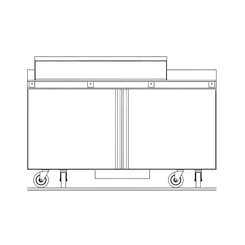 Delfield ST4464NP-18M 64" Mega Top Sandwich/Salad Prep Table w/ Refrigerated Base, 115v