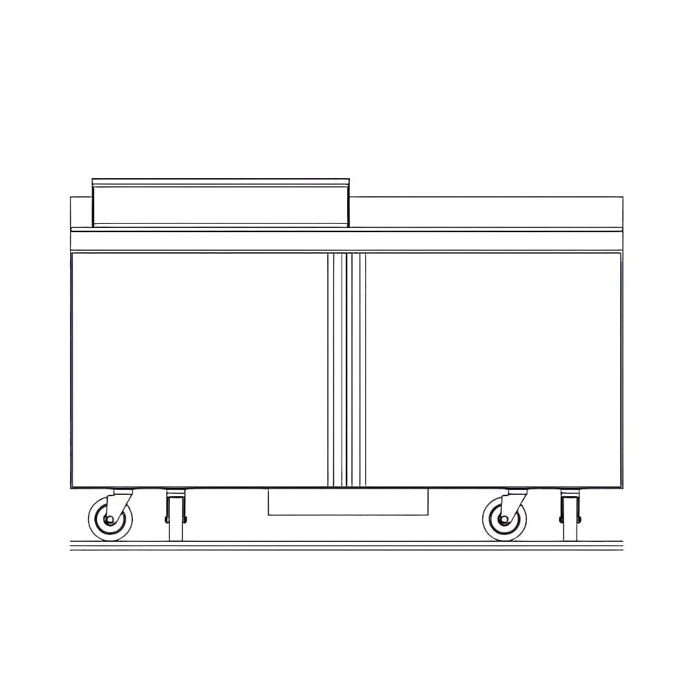Delfield ST4464NP-8 64" Sandwich/Salad Prep Table w/ Refrigerated Base, 115v