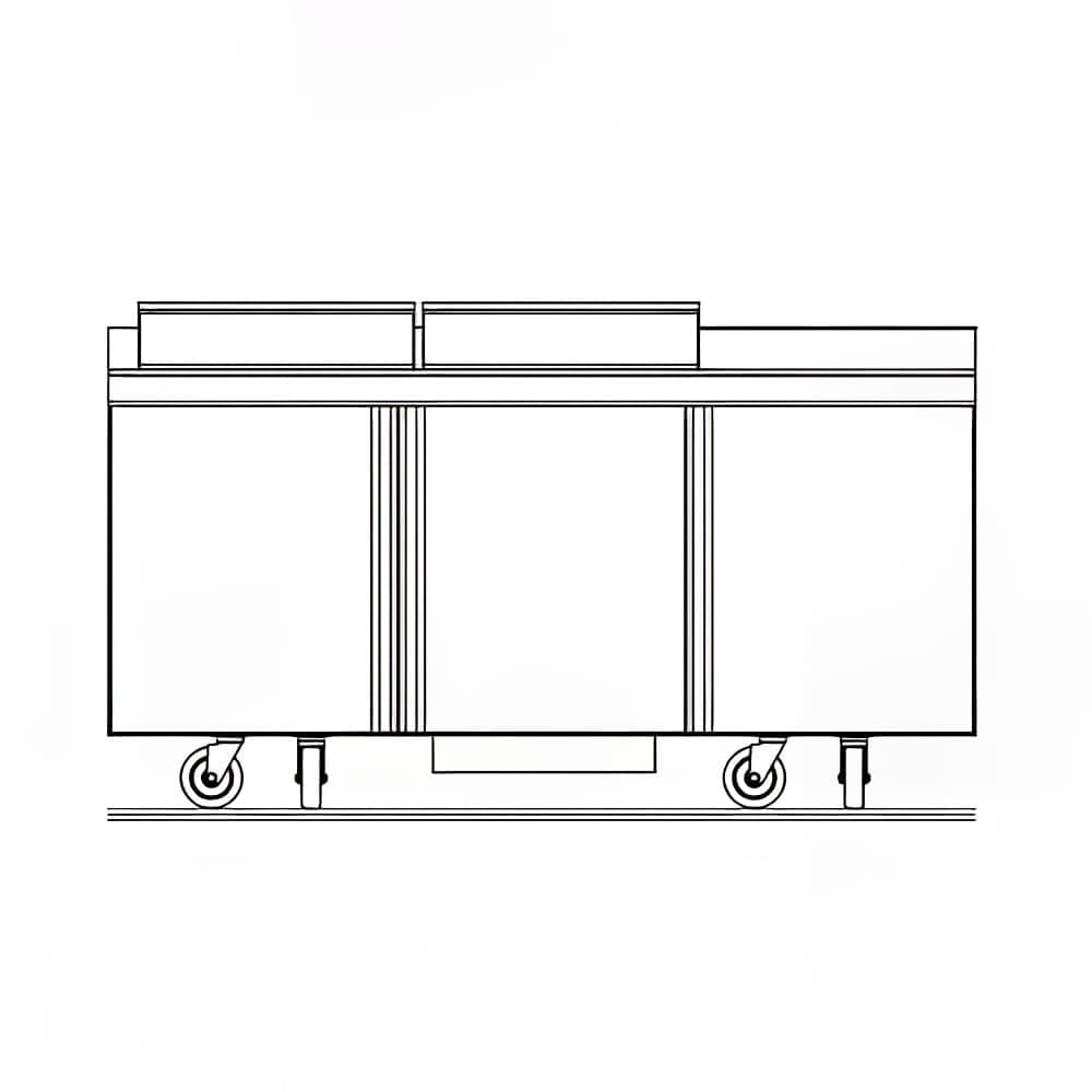 Delfield ST4472NP-12 72" Sandwich/Salad Prep Table w/ Refrigerated Base, 115v