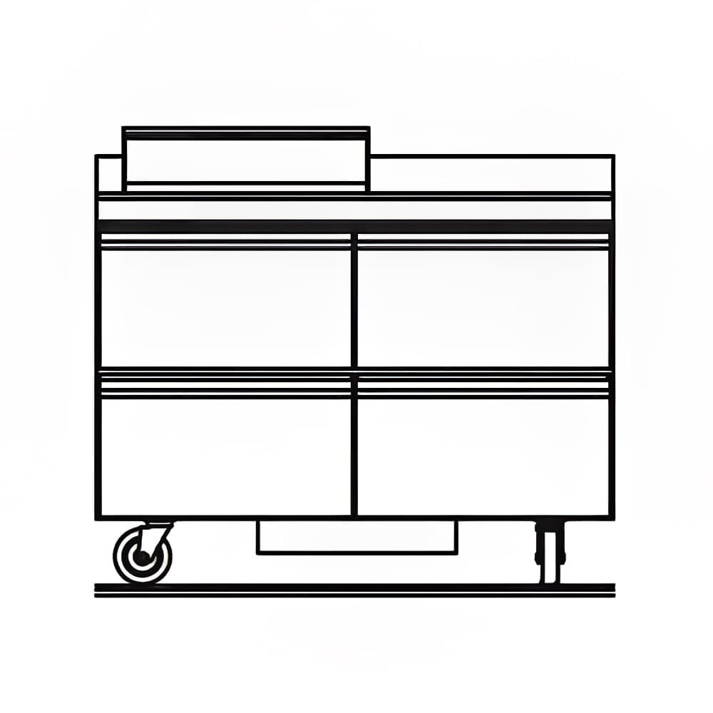 Delfield STD4448NP-6 48" Sandwich/Salad Prep Table w/ Refrigerated Base, 115v