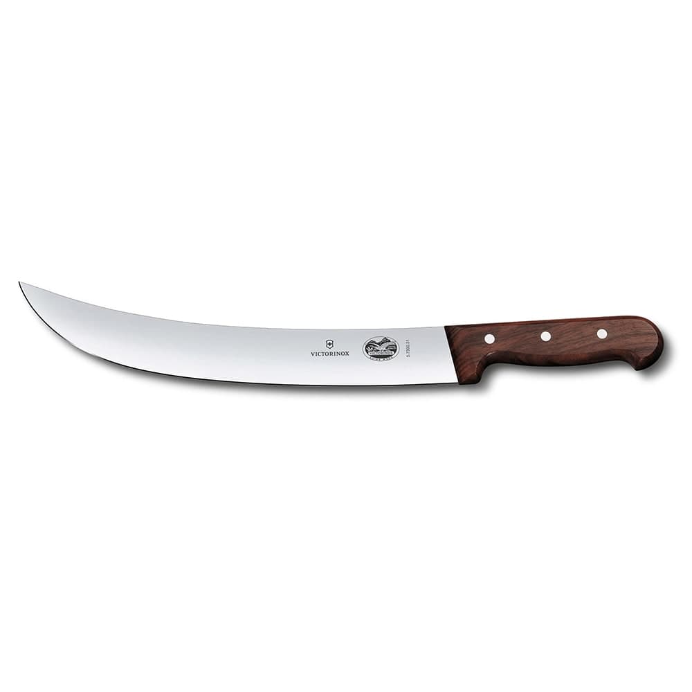 Victorinox 5.7300.31 Curved Cimeter Knife w/ 12" Blade, Wood Handle