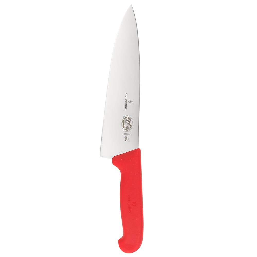 Victorinox 5.2061.20 Chef's Knife w/ 8" Blade, Red Fibrox® Pro Handle