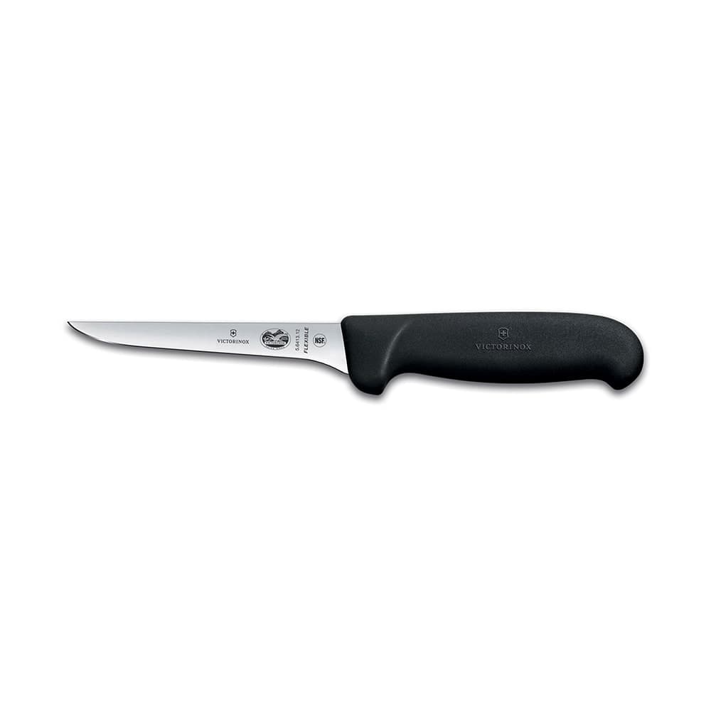 Victorinox 5.6413.12 Flexible Boning Knife w/ 5" Blade, Black Fibrox® Pro Handle