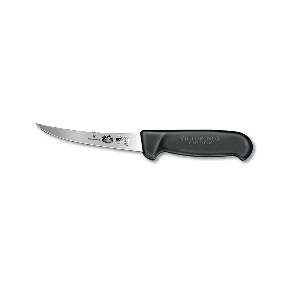 Victorinox 5.6613.12 Flexible Boning Knife w/ 5" Blade, Black Fibrox® Pro Handle