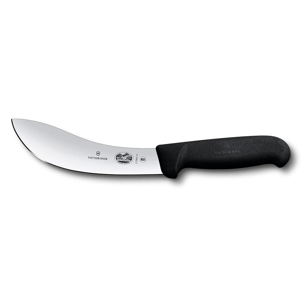 Victorinox 5.7803.15 Curved Skinning Knife w/ 6" Blade, Black Fibrox® Pro Handle