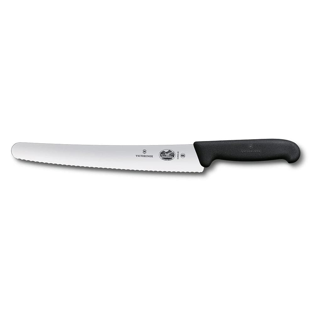 Victorinox 5.2933.26 Serrated Bread Knife w/ 10 1/4" Blade, Black Fibrox® Pro Handle
