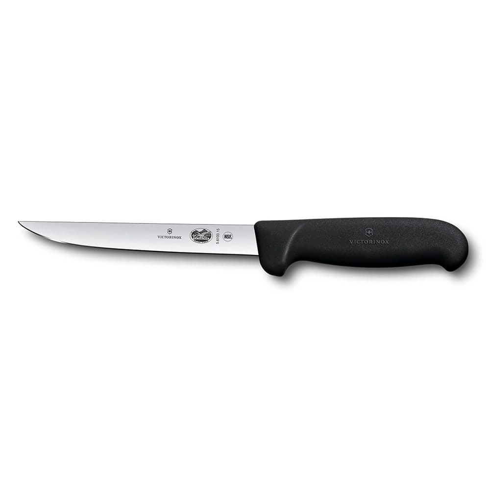 Victorinox 5.6103.15 Stiff Boning Knife w/ 6" Blade, Black Fibrox® Pro Handle