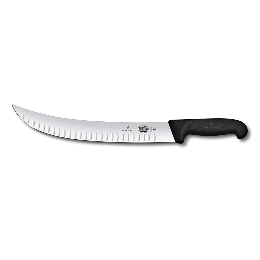 Victorinox 5.7323.31 Granton Edge Cimeter Knife w/ 12" Blade, Black Fibrox® Pro Handle