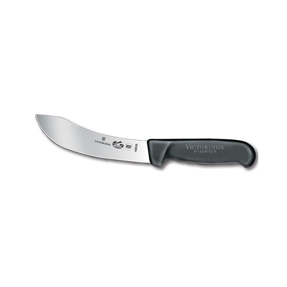 Victorinox 5.7703.15 Curved Western Skinning Knife w/ 6" Blade, Black Fibrox® Pro Handle