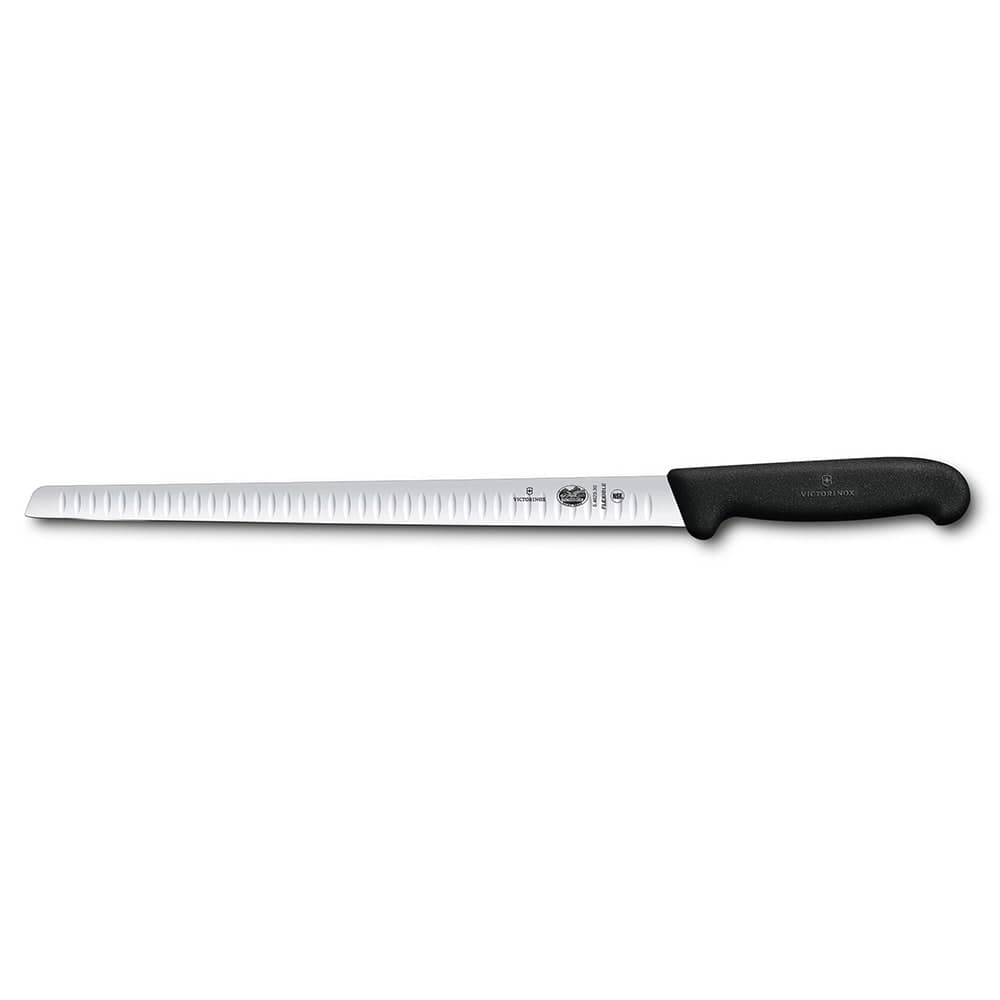 Victorinox 5.4623.30 Granton Edge Salmon Slicer Knife w/ 12" Blade, Black Fibrox® Pro Handle