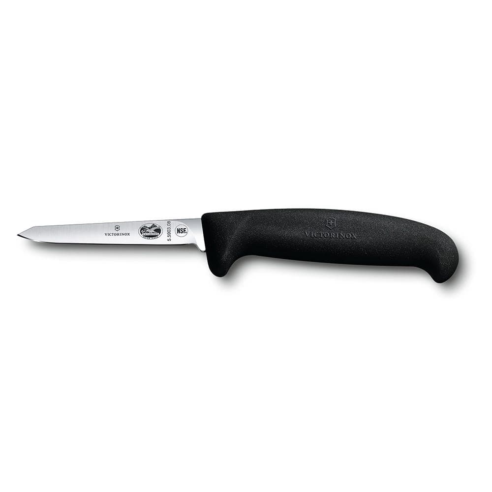 Victorinox 5.5903.08 Slant Point Poultry Knife w/ 3" Blade, Black Fibrox® Pro Handle