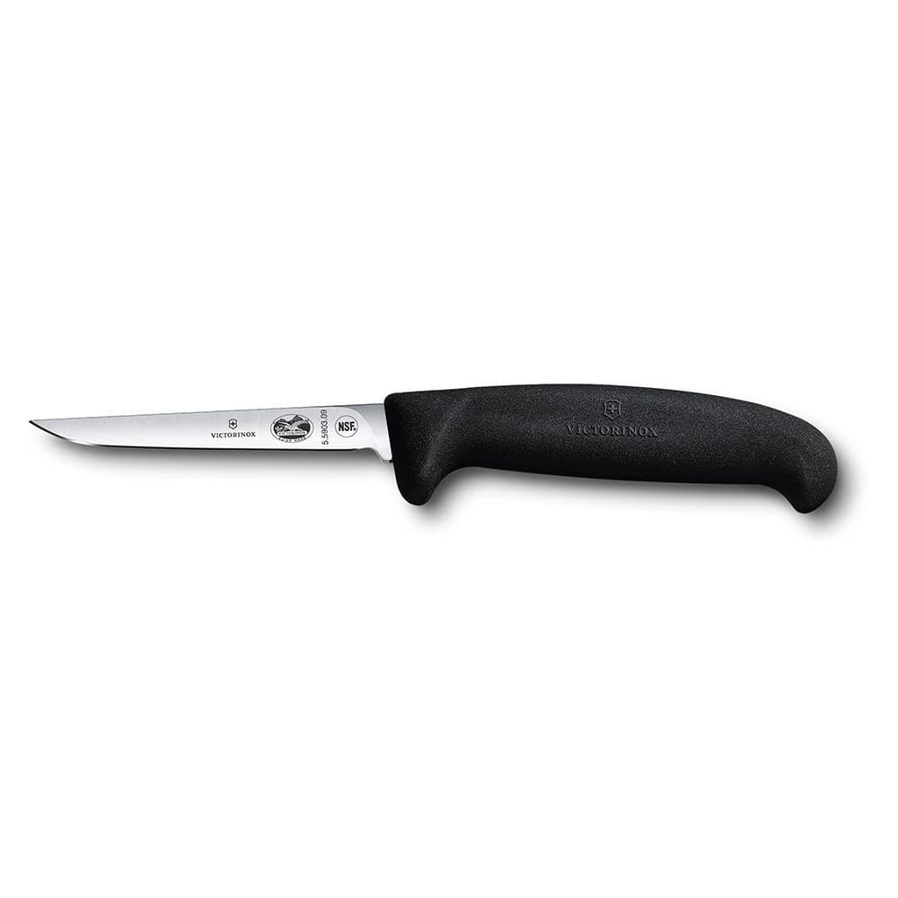 Victorinox 5.5903.09 Straight Poultry Knife w/ 3 3/4" Blade, Black Fibrox® Pro Handle