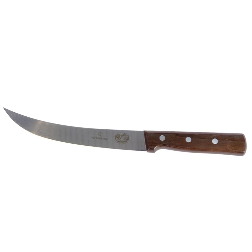 Victorinox 5.7200.20-X2 Curved Breaking Knife w/ 8" Blade, Wood Handle