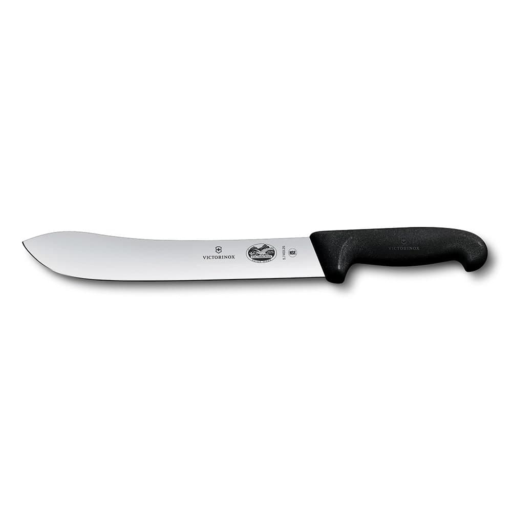 Victorinox 5.7403.25-X5 Butcher Knife w/ 10" Blade, Black Fibrox® Nylon Handle