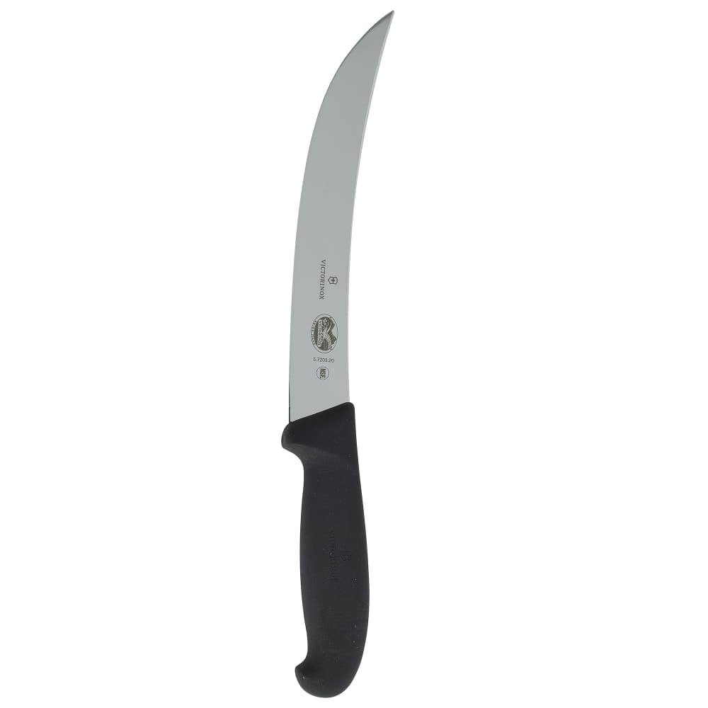 Victorinox 5.7203.20-X2 Curved Breaking Knife w/ 8" Blade, Black Fibrox® Nylon Handle