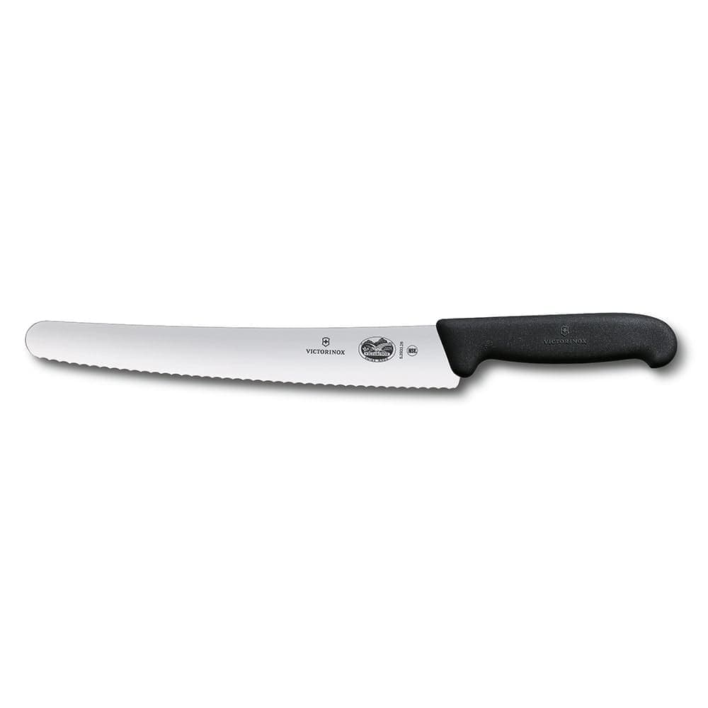 Victorinox 5.2933.26-X10 Serrated Bread Knife w/ 10 1/4" Blade, Black Fibrox® Nylon Handle