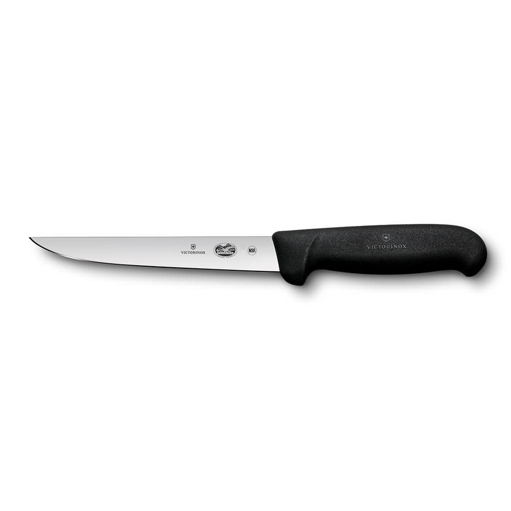 Victorinox 5.6003.15-X1 Stiff Boning Knife w/ 6" Blade, Black Fibrox® Nylon Handle