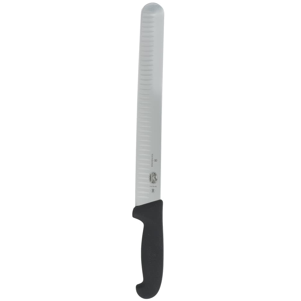 Victorinox 5.4723.30-X5 Granton Edge Slicer Knife w/ 12" Blade, Black Fibrox® Nylon Handle