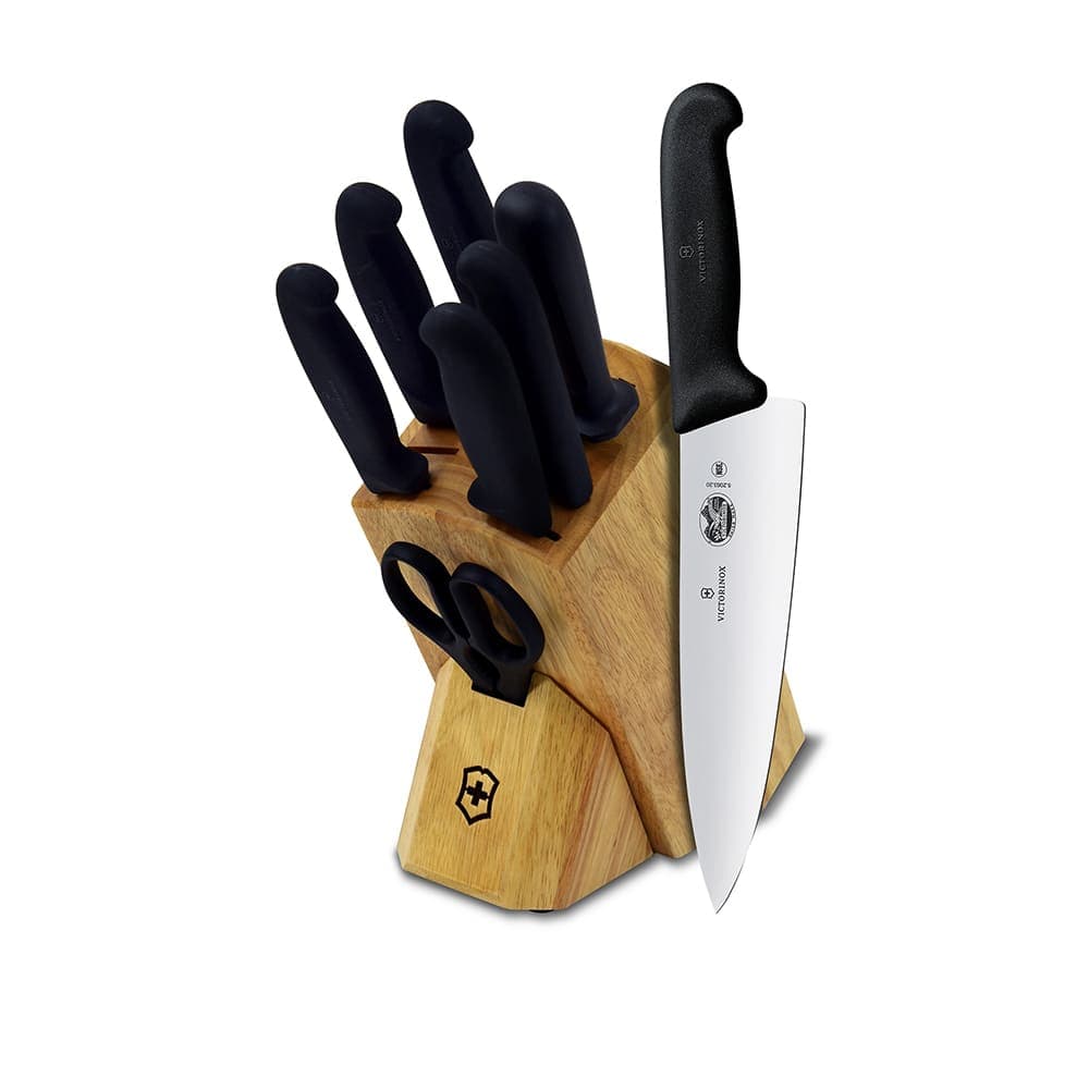 Victorinox 5.1193.8-X2 8 Piece Knife Set w/ Wooden Block