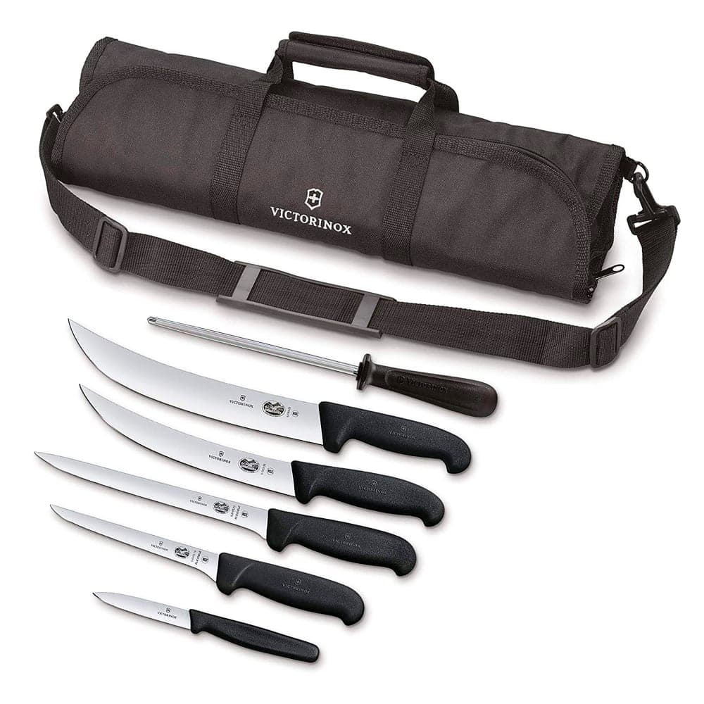 Victorinox 5.1003.73-X2 7-Piece Culinary Kit w/ (5) Knives & (1) Honing Steel, Knife Roll