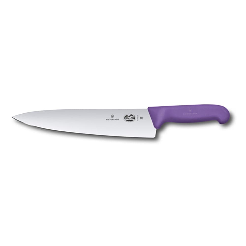 Victorinox 5.2005.25 10" Chef's Knife w/ Purple Fibrox® Pro Handle, Stainless Steel