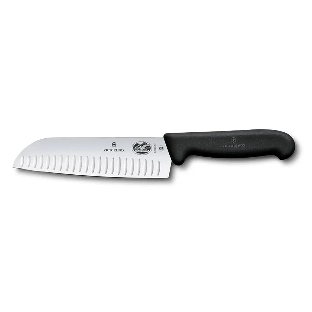 Victorinox 5.2523.17 7" Granton Santoku Knife w/ Black Fibrox® Pro Handle, Stainless Steel