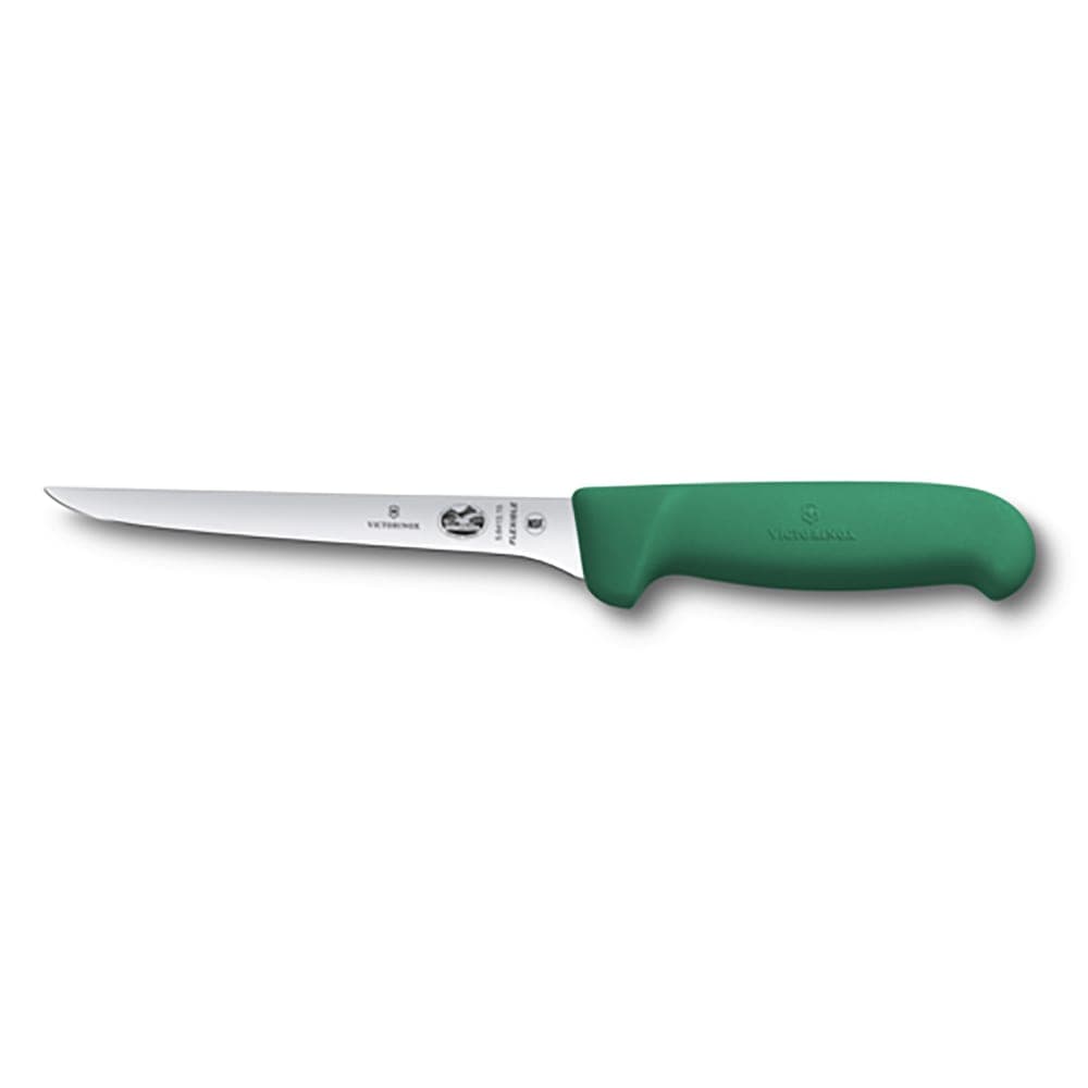 Victorinox 5.6414.15 6" Flexible Straight Boning Knife w/ Green Fibrox® Pro Handle, Stainless Steel