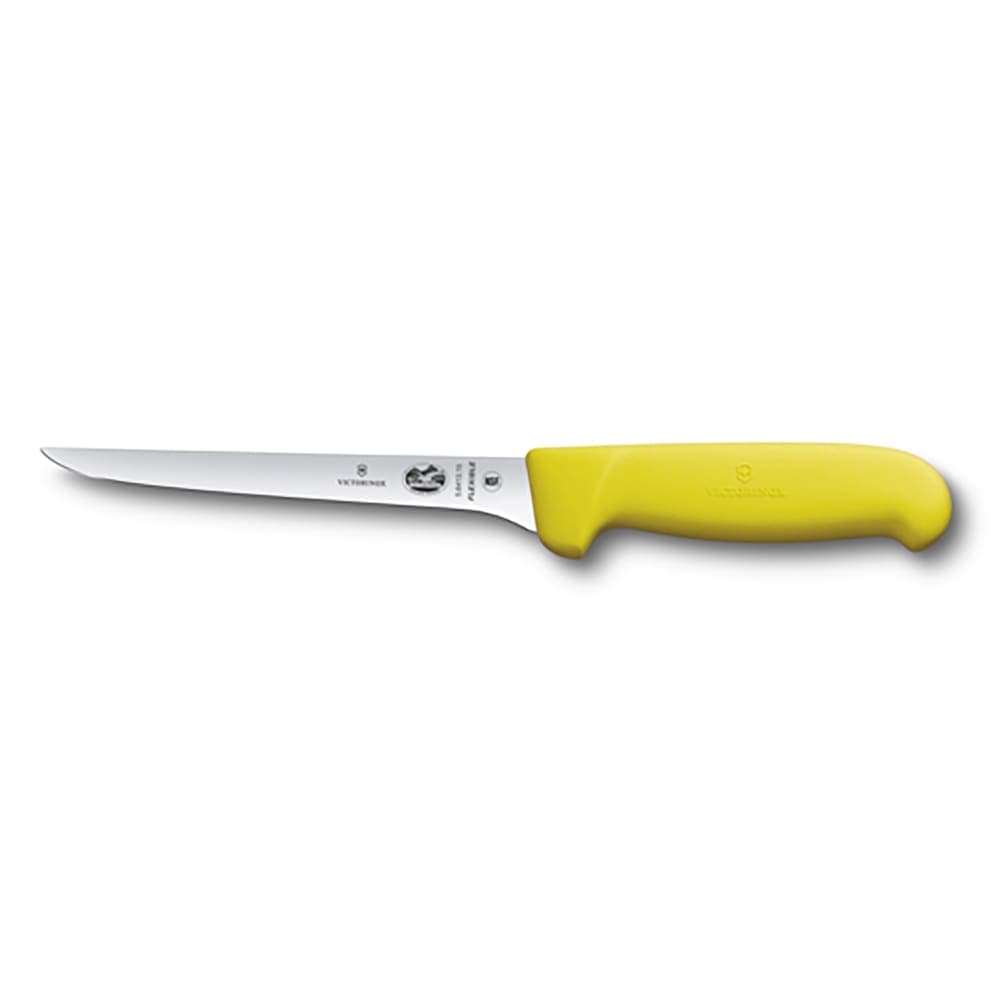 Victorinox 5.6418.15 6" Flexible Straight Boning Knife w/ Yellow Fibrox® Pro Handle, Stainless Steel