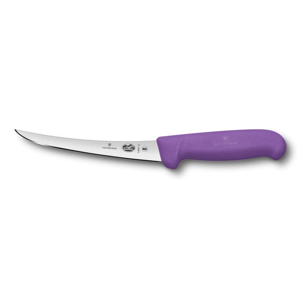 Victorinox 5.6605.15 6" Semi-Stiff Curved Boning Knife w/ Purple Fibrox® Pro Handle, Stainless Steel