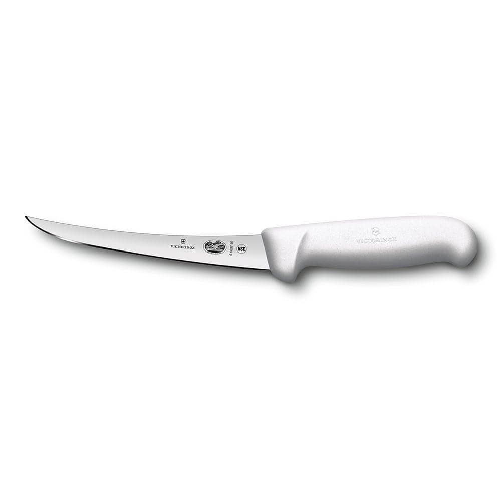 Victorinox 5.6607.15 Curved Boning Knife w/ 6" Semi-Stiff Blade, High Carbon Steel, White Handle