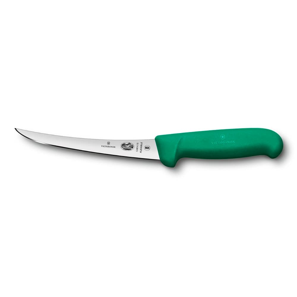 Victorinox 5.6614.15 Curved Flexible Boning Knife w/ 6" Blade, Green Fibrox® Pro Handle