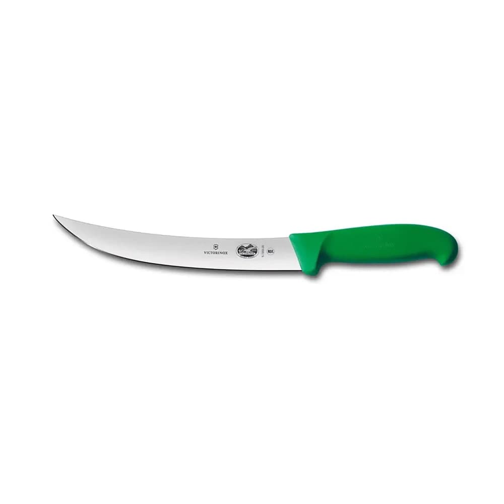 Victorinox 5.7204.20 8" Curved Breaking Knife w/ Green Fibrox® Pro Handle, Stainless Steel