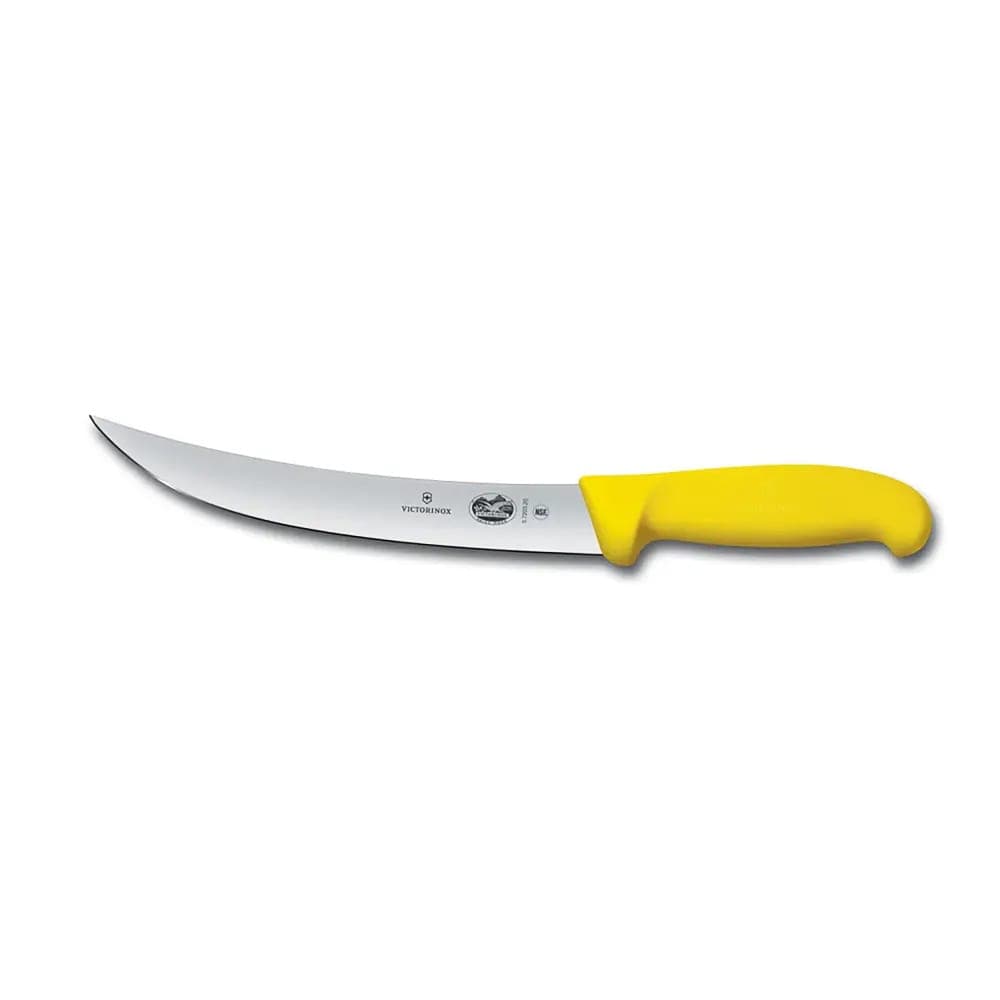 Victorinox 5.7208.20 8" Curved Breaking Knife w/ Yellow Fibrox® Pro Handle, Stainless Steel