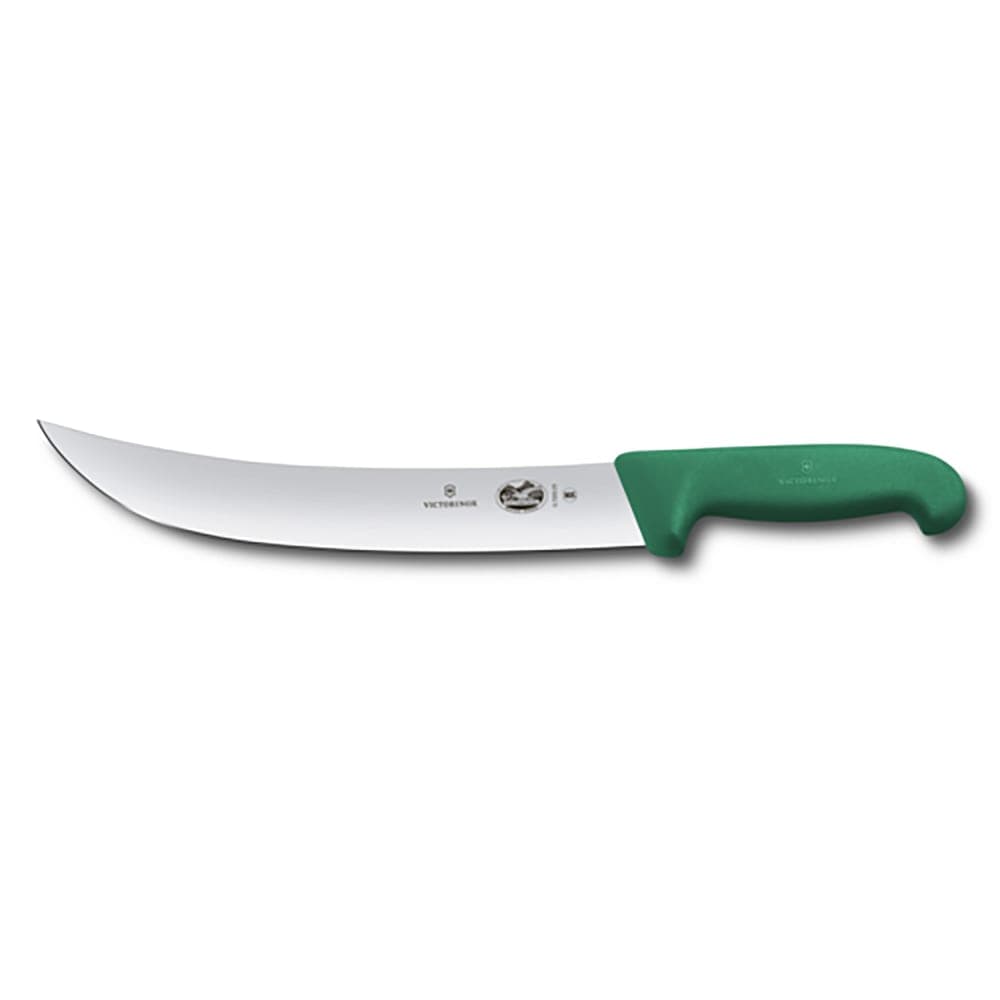 Victorinox 5.7304.25 10" Curved Cimeter Knife w/ Green Fibrox® Pro Handle, Stainless Steel