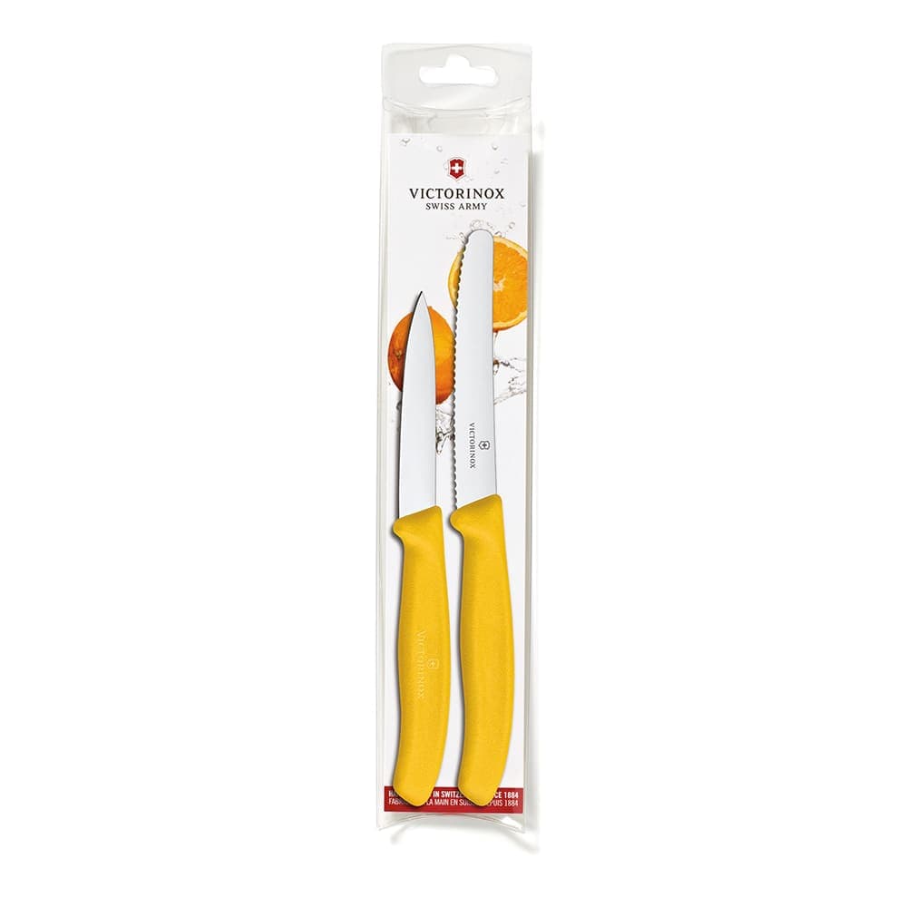 Victorinox 6.7836.L118-X2 Utility & Paring Knife Set - Stainless Steel, Yellow Handles