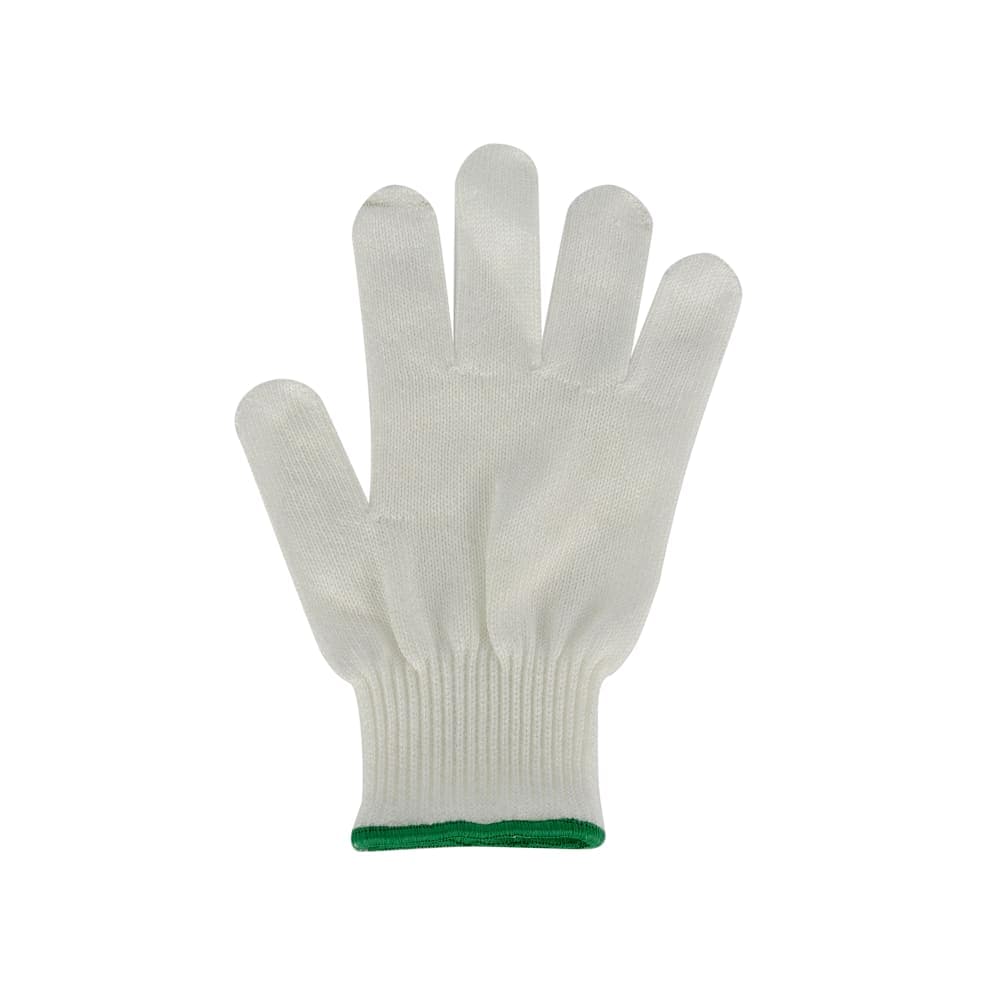 Victorinox 7.9045.M Medium Cut Resistant Glove - Blended Material, White w/ Green Wrist Band