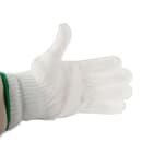 Victorinox 7.9045.M Medium Cut Resistant Glove - Blended Material, White w/ Green Wrist Band thumbnail 2
