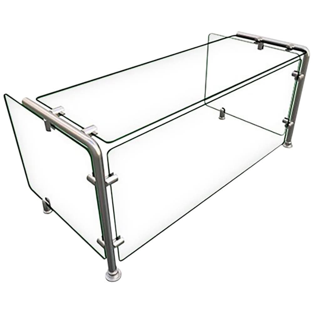 Hatco EP11-03618 Full Service Mounted Food Shield - 36" x 18" x 18", Glass/Stainless Steel