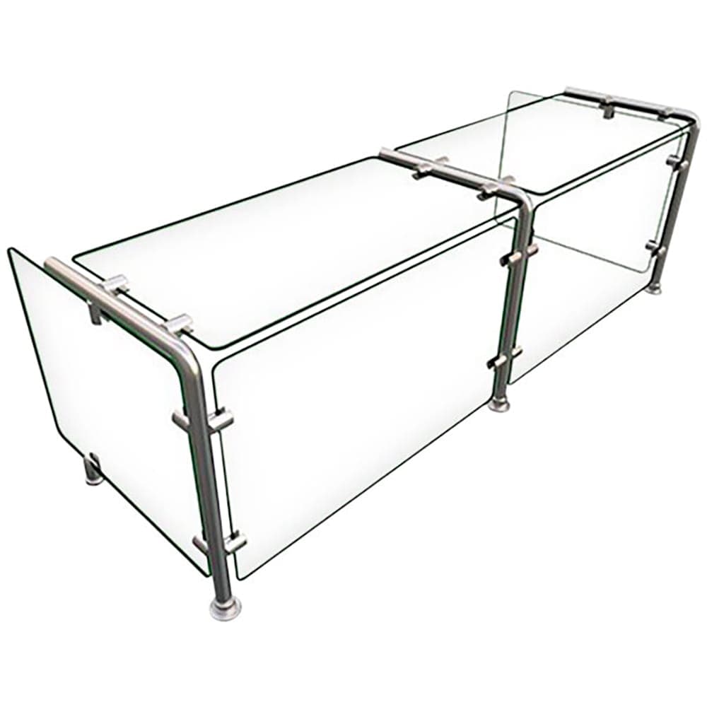 Hatco EP11-04818 Full Service Mounted Food Shield - 48" x 18" x 18", Glass/Stainless Steel