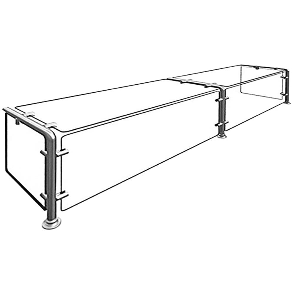 Hatco EP11-06012 Full Service Mounted Food Shield - 60" x 12" x 18", Glass/Stainless Steel